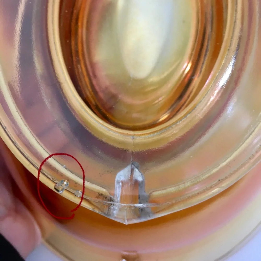 Imperial Carnival Glass Double Scroll Bowl in Marigold Vintage 1920’s - Picture 7 of 8